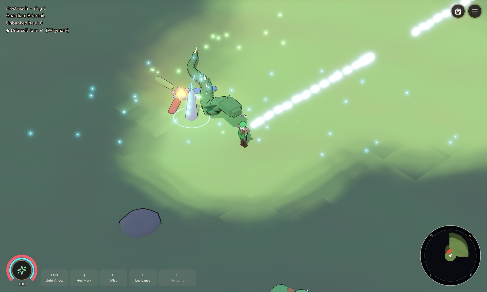 A party fighting a zone's guardian