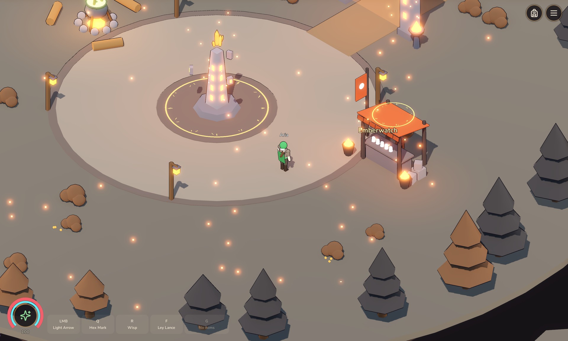 Emberwatch, an outpost in the ember wastes